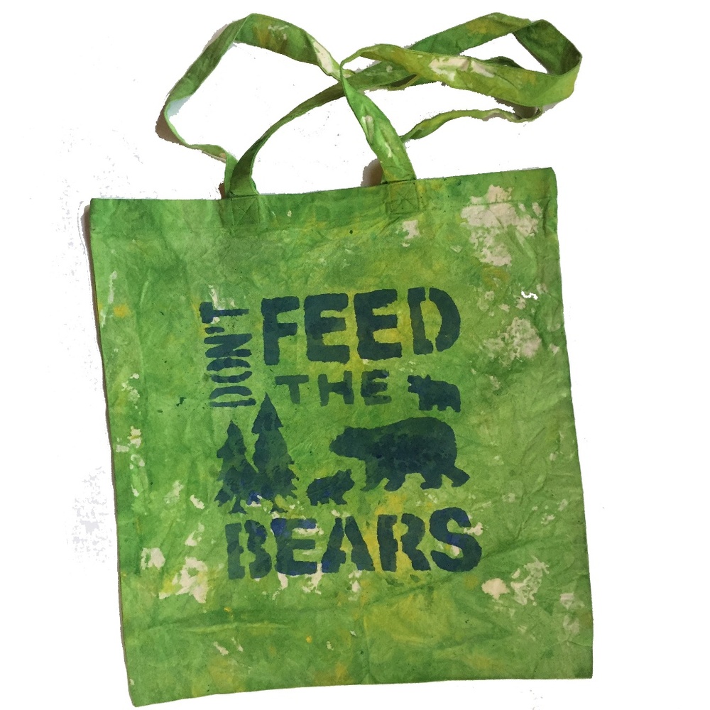 Stylish grocery reusable tote bag, tie dye style